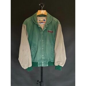 1995 Vintage Jeff Hamilton NASCAR Varsity Jacket Jeep Camp Racing 90's *FLAWS